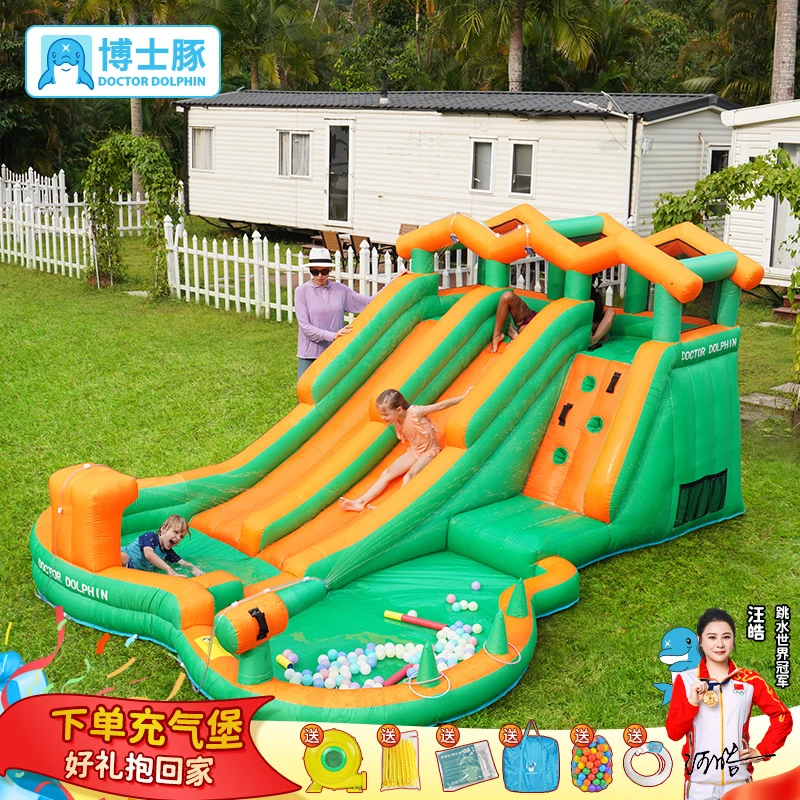 博士豚小型家用充气城堡蹦床室内户外跳床儿童玩具儿童节礼物