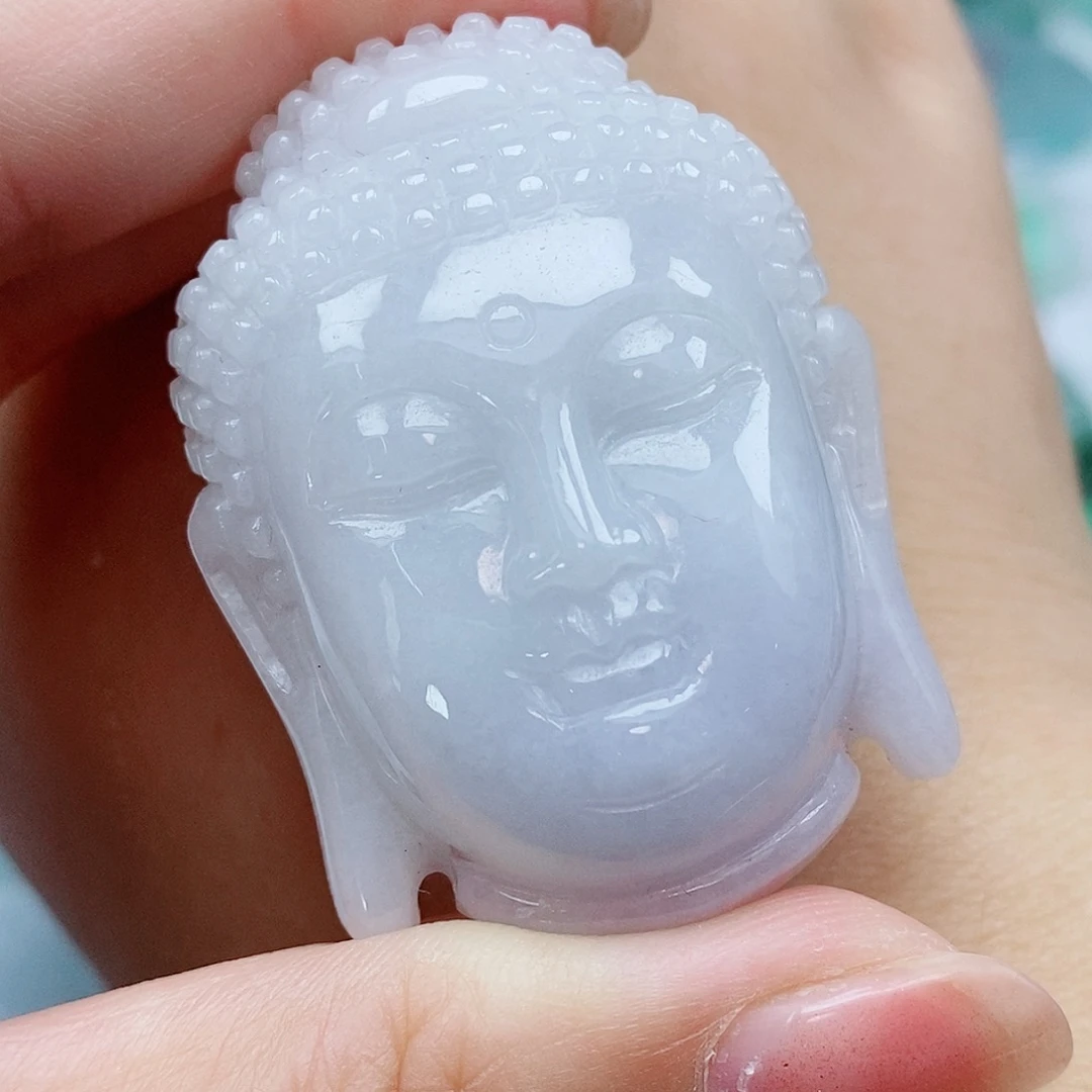 颈饰未镶嵌翡翠天然缅甸翡翠A货佛头