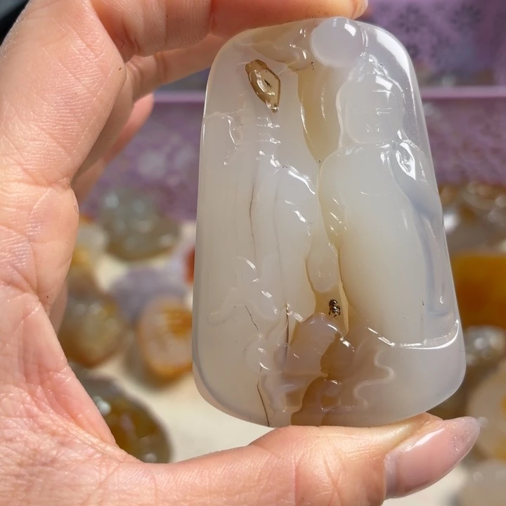 玛瑙/玉髓未镶嵌吊坠(不含链)