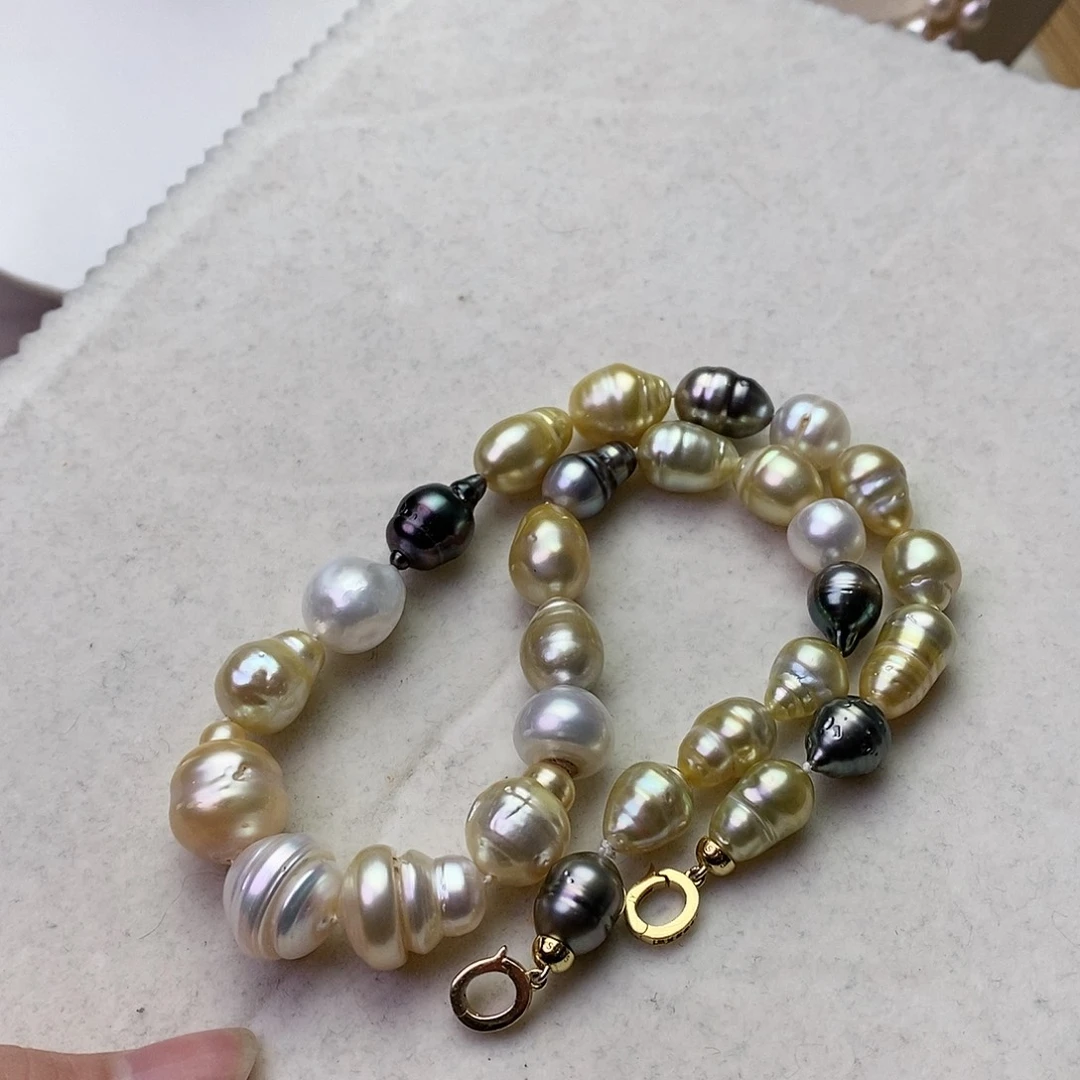 海水珍珠颈饰银S925镶嵌