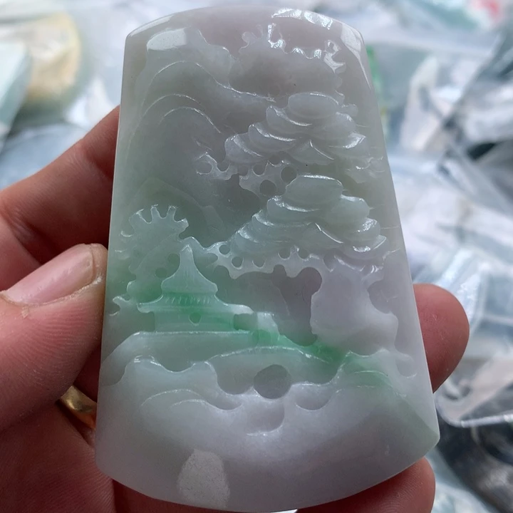 翡翠未镶嵌颈饰保真天然a货翡翠