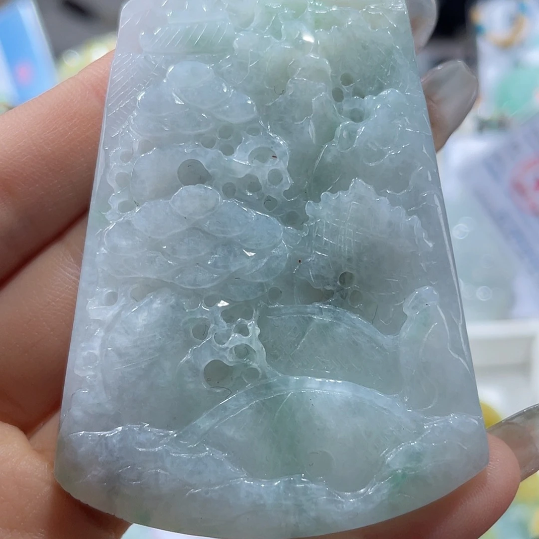 翡翠未镶嵌毛衣链一