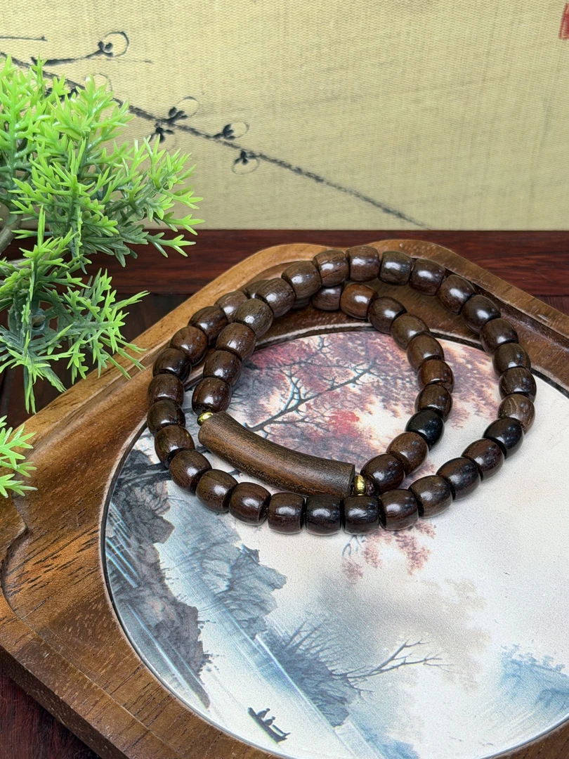 DA1131-贡木双圈平福手串