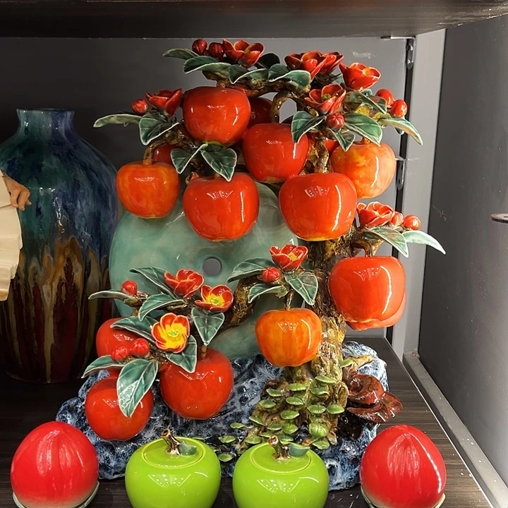 苹果陶瓷艺术摆件