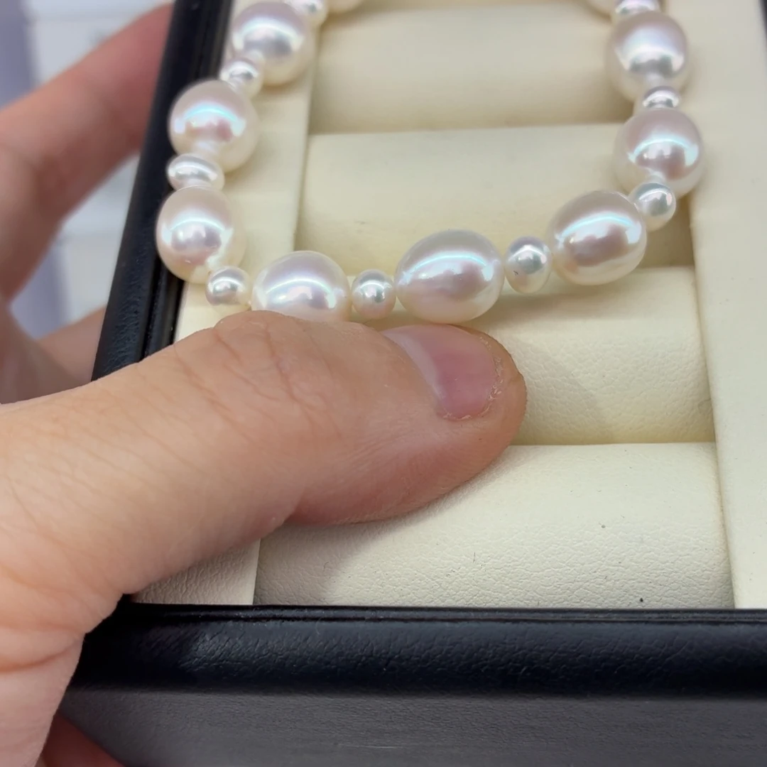 光***谁手链淡水珍珠银S925镶嵌