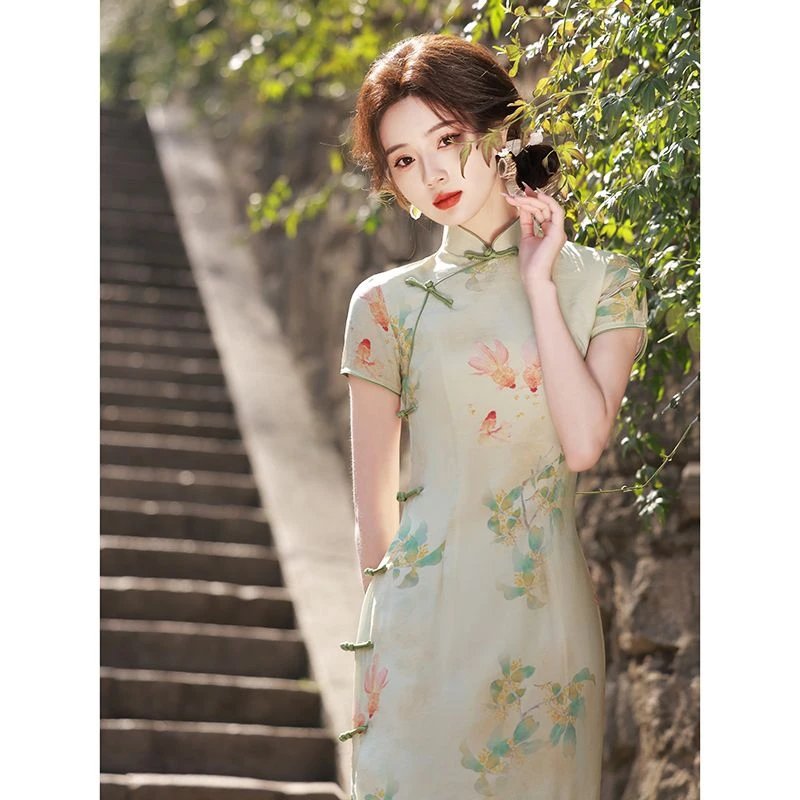 【2715人收藏】锦鲤旗袍新款2023新中式改良少女夏季新式年轻款日