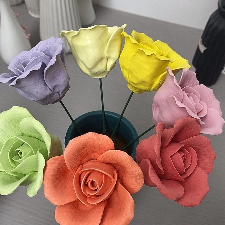 陶瓷陶瓷材料7朵素烧