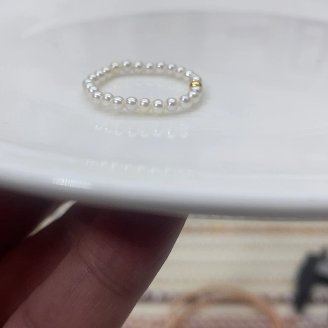 淡水珍珠戒指银S925镶嵌