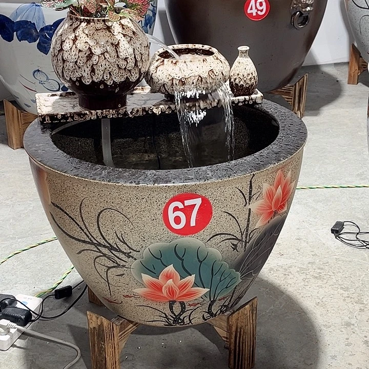 一***酒景德镇陶瓷鱼缸艺术