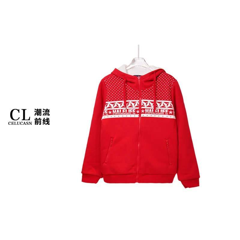 H6WBZ590#冬季新款韩系宽松波点字母撞色厚棉服女小个子棉袄外套