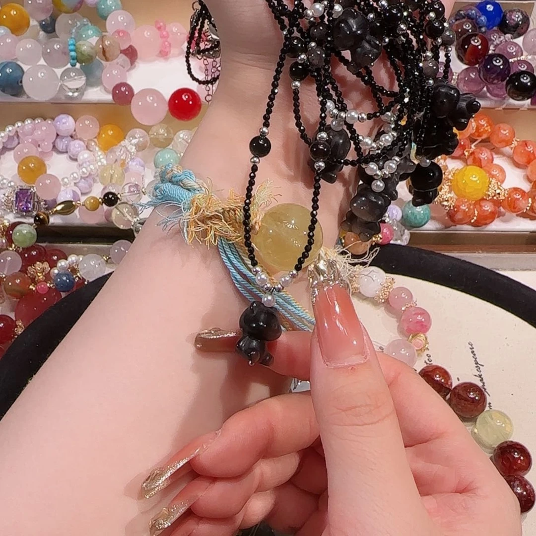 水晶手链未镶嵌多样性发一