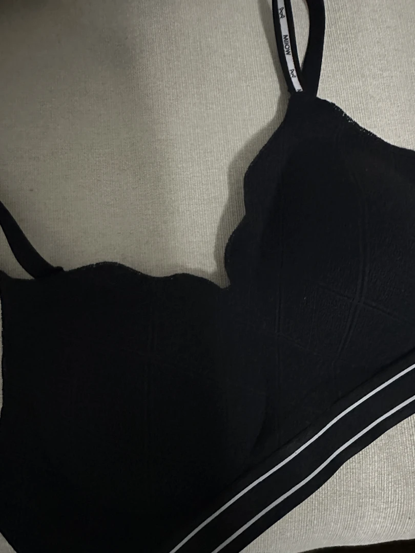 小猫猫黑色蕾丝女士背心