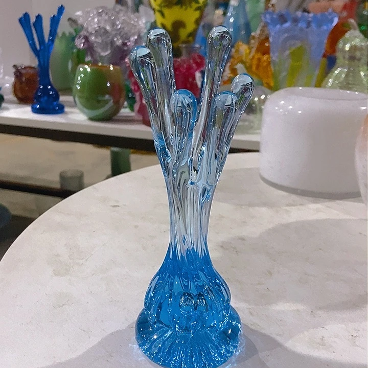 无铅玻璃琉璃花瓶高19口6