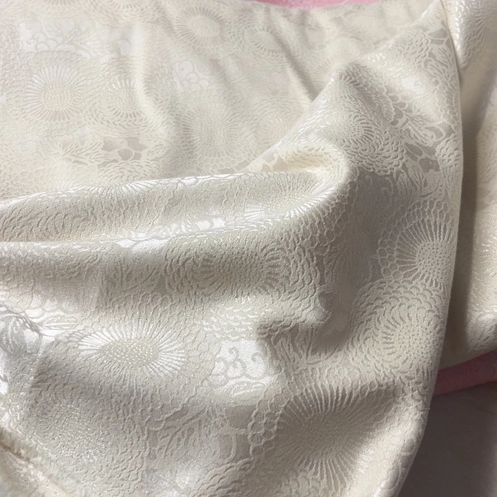 棉混纺米色宝向花1米