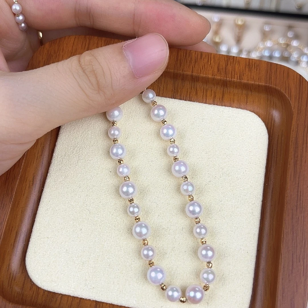 海水珍珠18K金镶嵌手绳