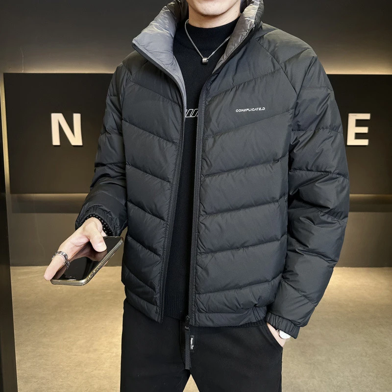 立领羽绒服男冬季2025新款加厚高端商务休闲男士保暖外套