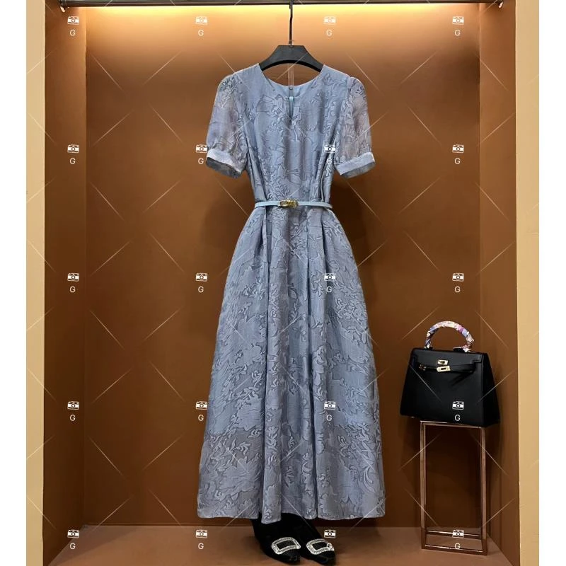 【漫】春夏丨设计师轻奢法式印花女士连衣裙 GS-56125