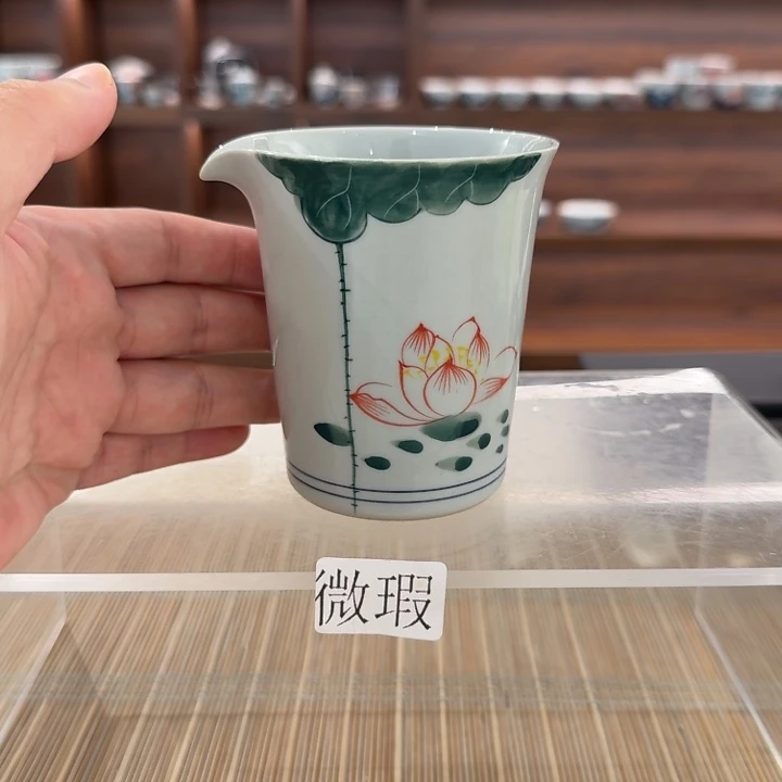釉下手绘茶具微瑕