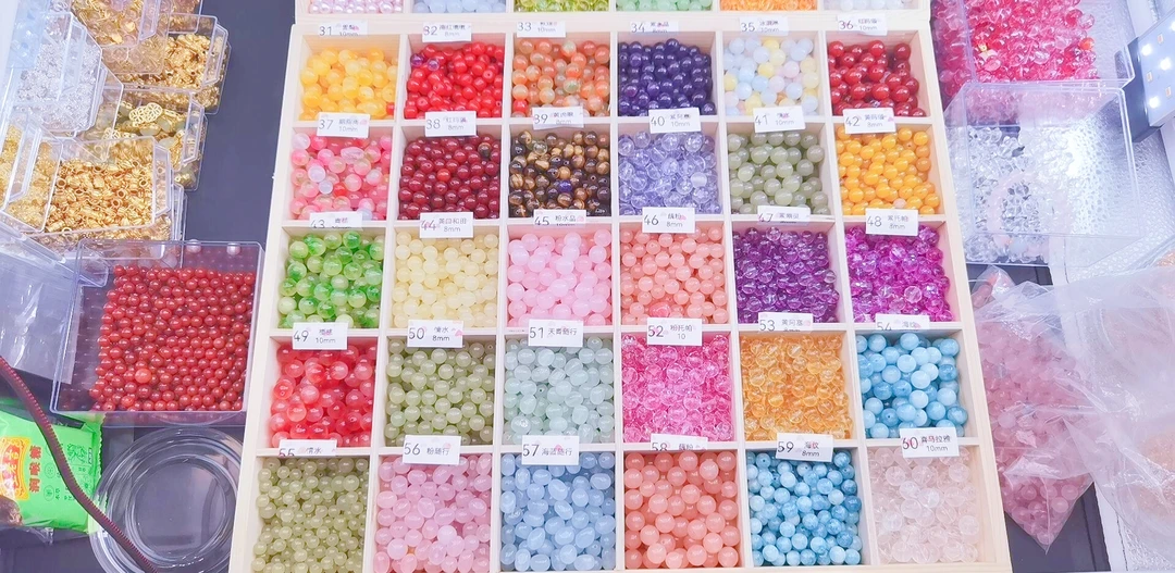 1号水晶玛瑙多宝和田玉蜜蜡（散珠DIY）手工编织手串小众珠宝