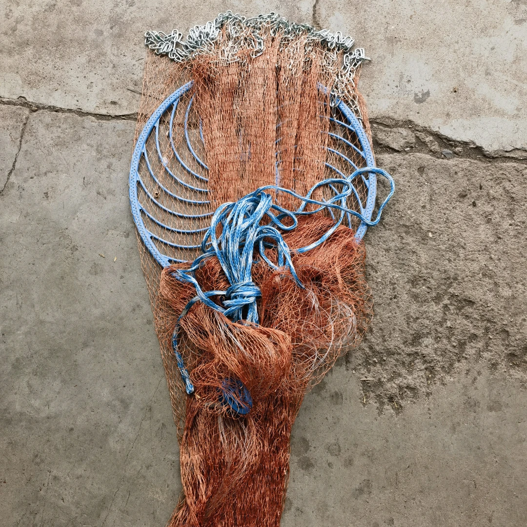 加大飞盘式手抛鱼网飞盘网优质手抛网捕鱼捞网户外渔具渔网撒网