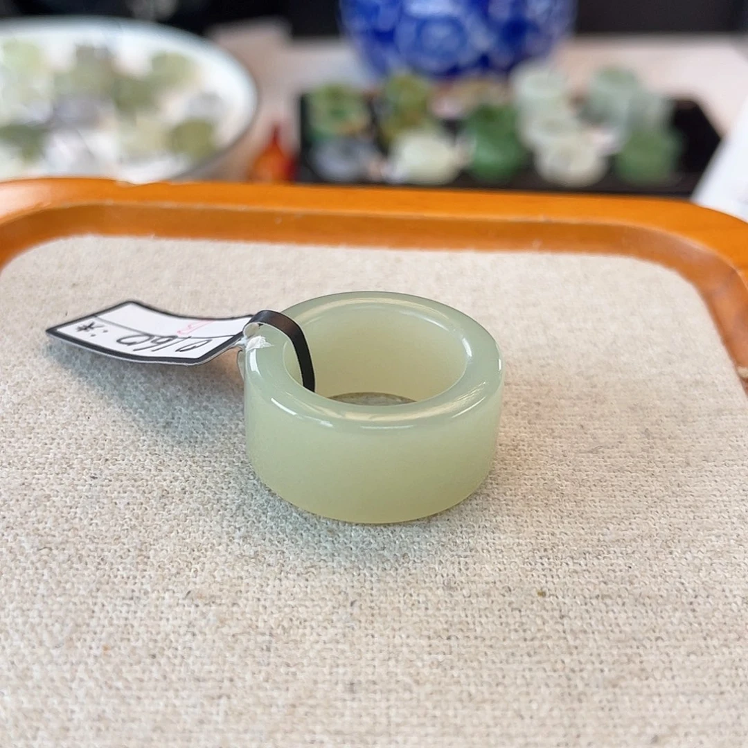 未镶嵌戒指和田玉c62 蜂蜜水直切16.8
