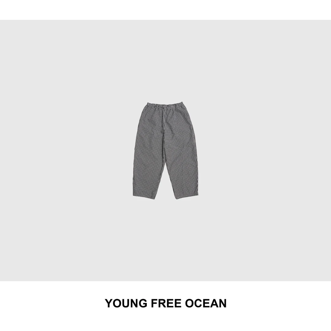 YOUNG FREE OCEAN2025夏款 格子小萝卜九分裤8204211