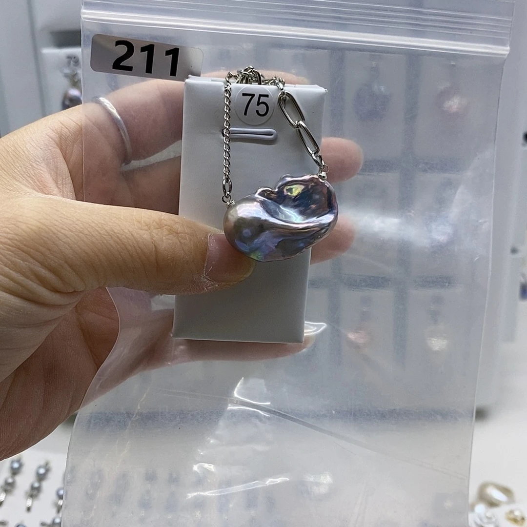 颈饰合金淡水珍珠