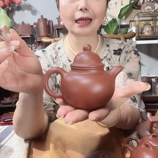 茶壶朱泥原矿紫砂壶