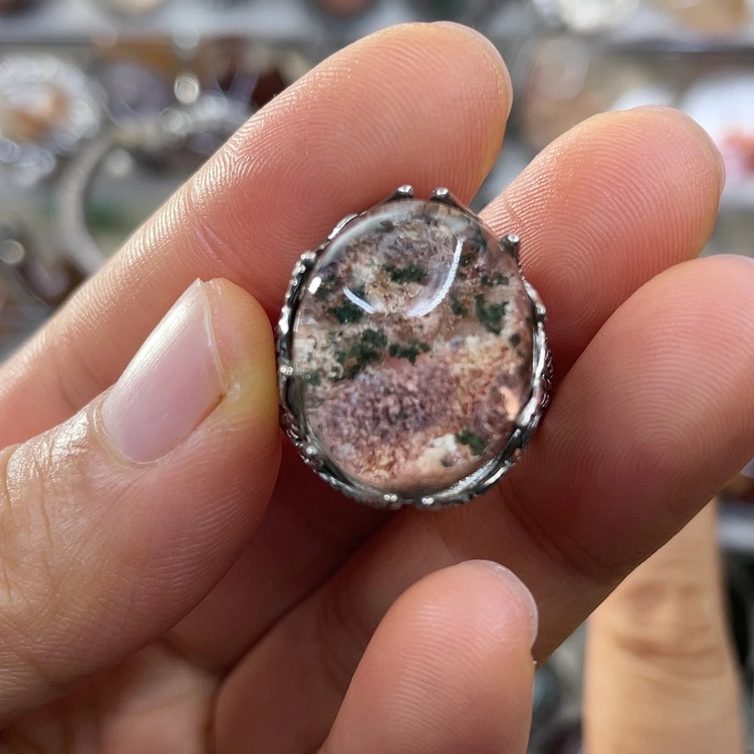 【闪购商品】水晶珠宝半成品银S925镶嵌戒指