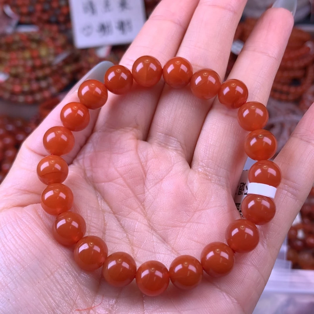 未镶嵌手链南红玛瑙23号冰红卡9