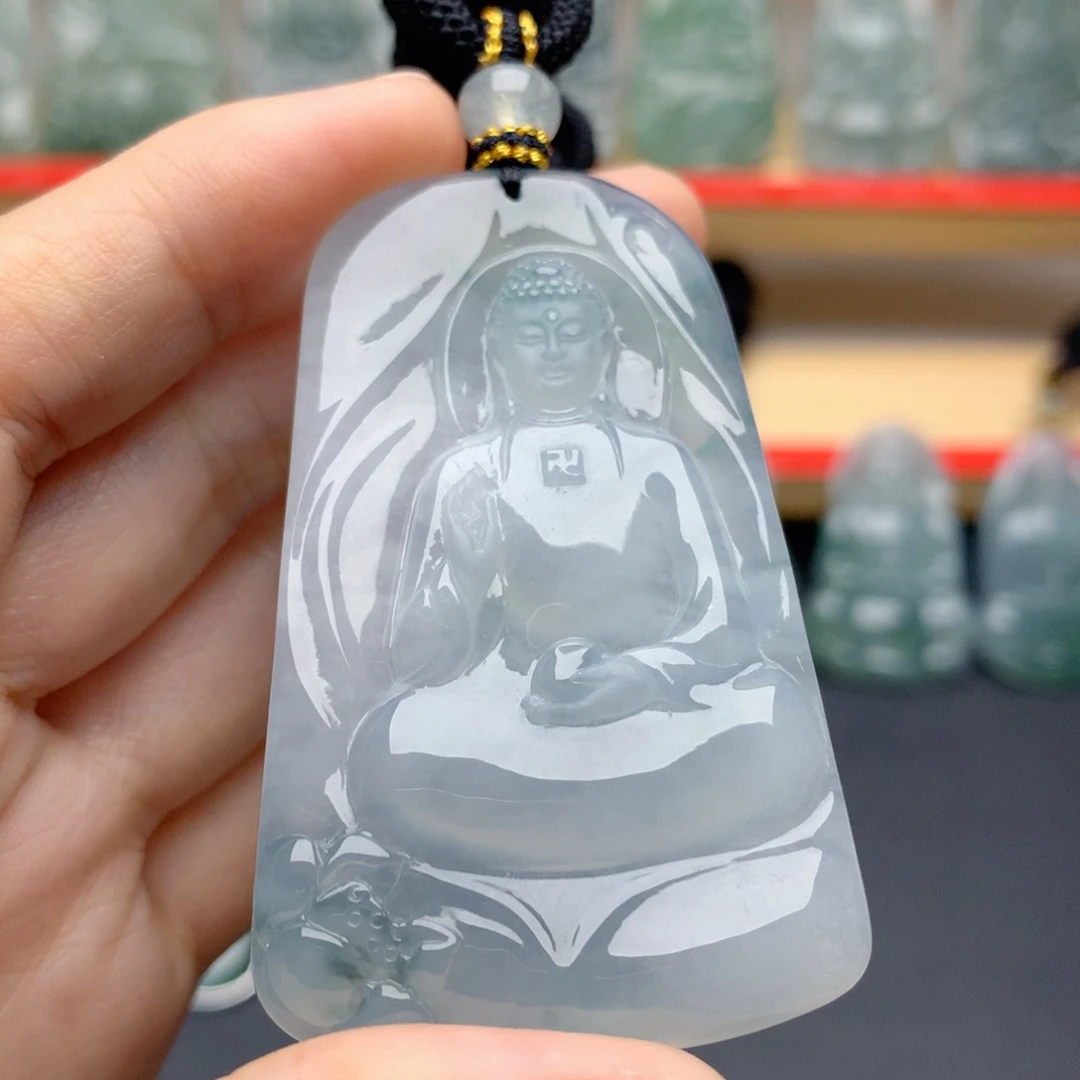 翡翠未镶嵌颈饰阿弥陀佛