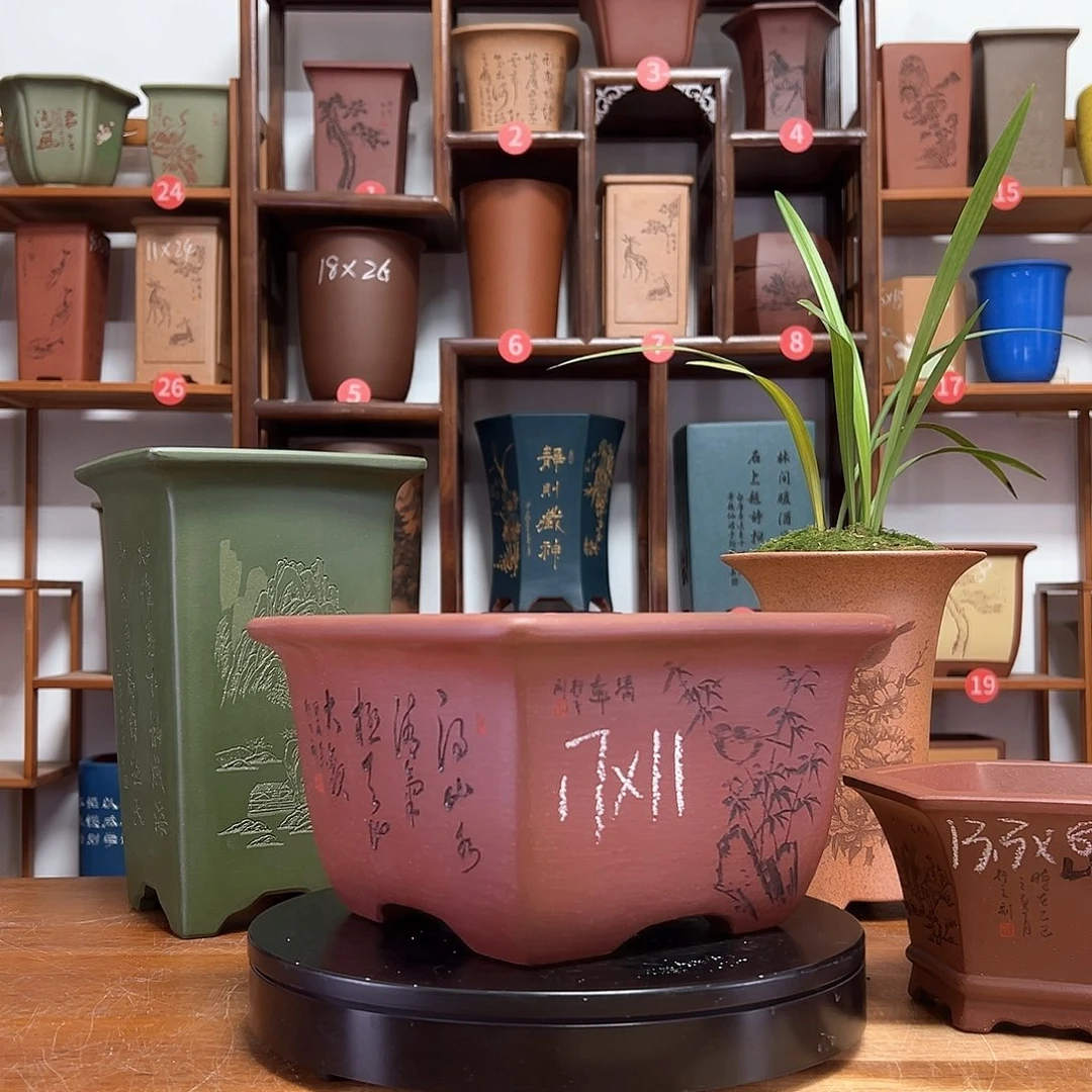 花盆紫砂周之夏精品紫砂花盆