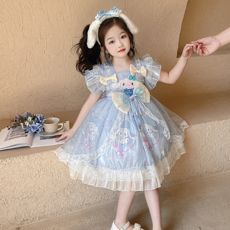 女童夏季连衣裙2025新款儿童美乐蒂洛丽塔公主裙宝宝蕾丝礼服裙子