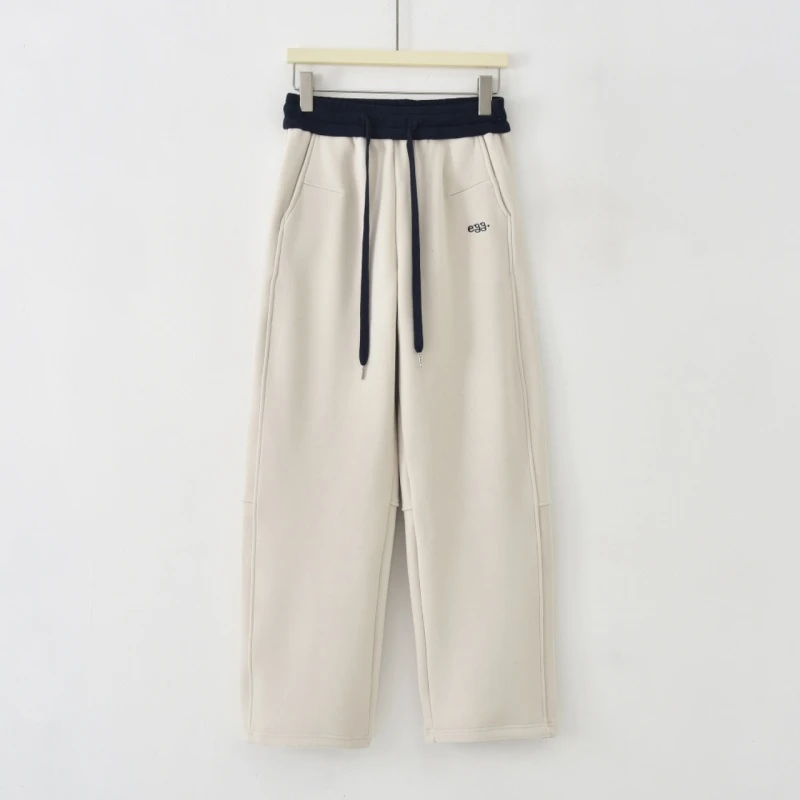 XUXU-「简约撞色」2025早春新款简约撞色百搭休闲裤GL-FC2016