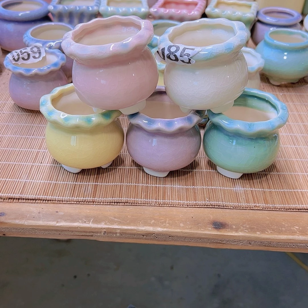 红陶陶瓷花盆当场满12包邮