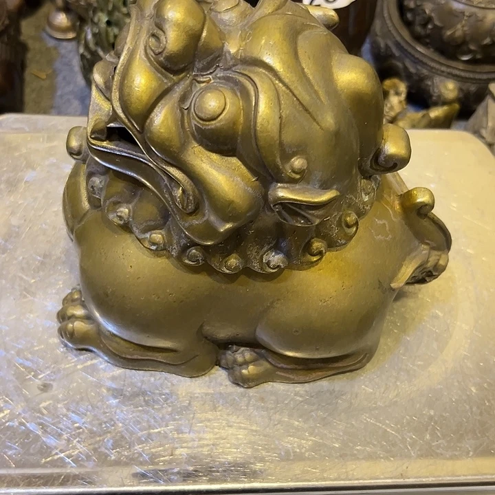 开***人黄铜摆件，文房工艺品摆件