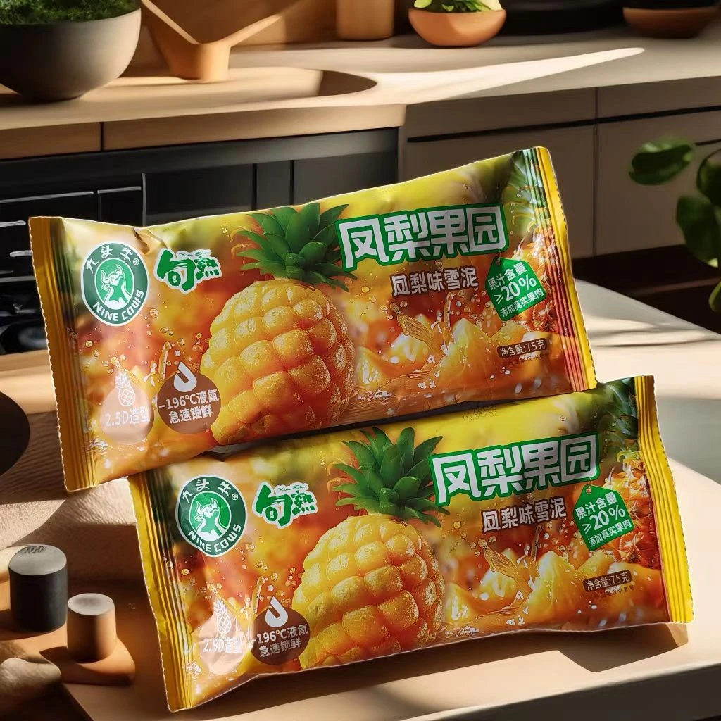 九头牛凤梨果园 凤梨味雪泥雪糕（75克）