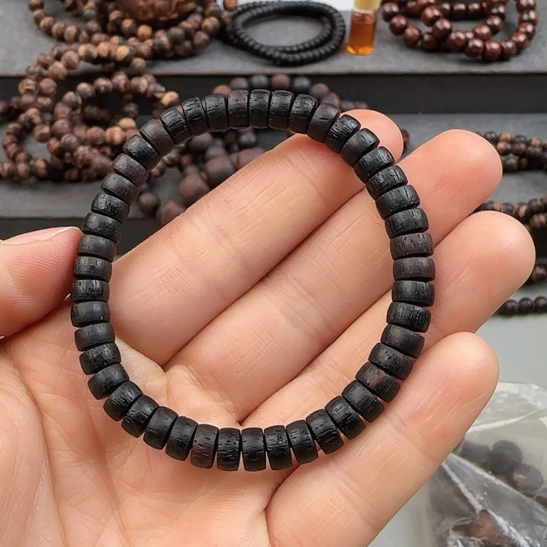 降真香手串/手链4x7药片珠软结油