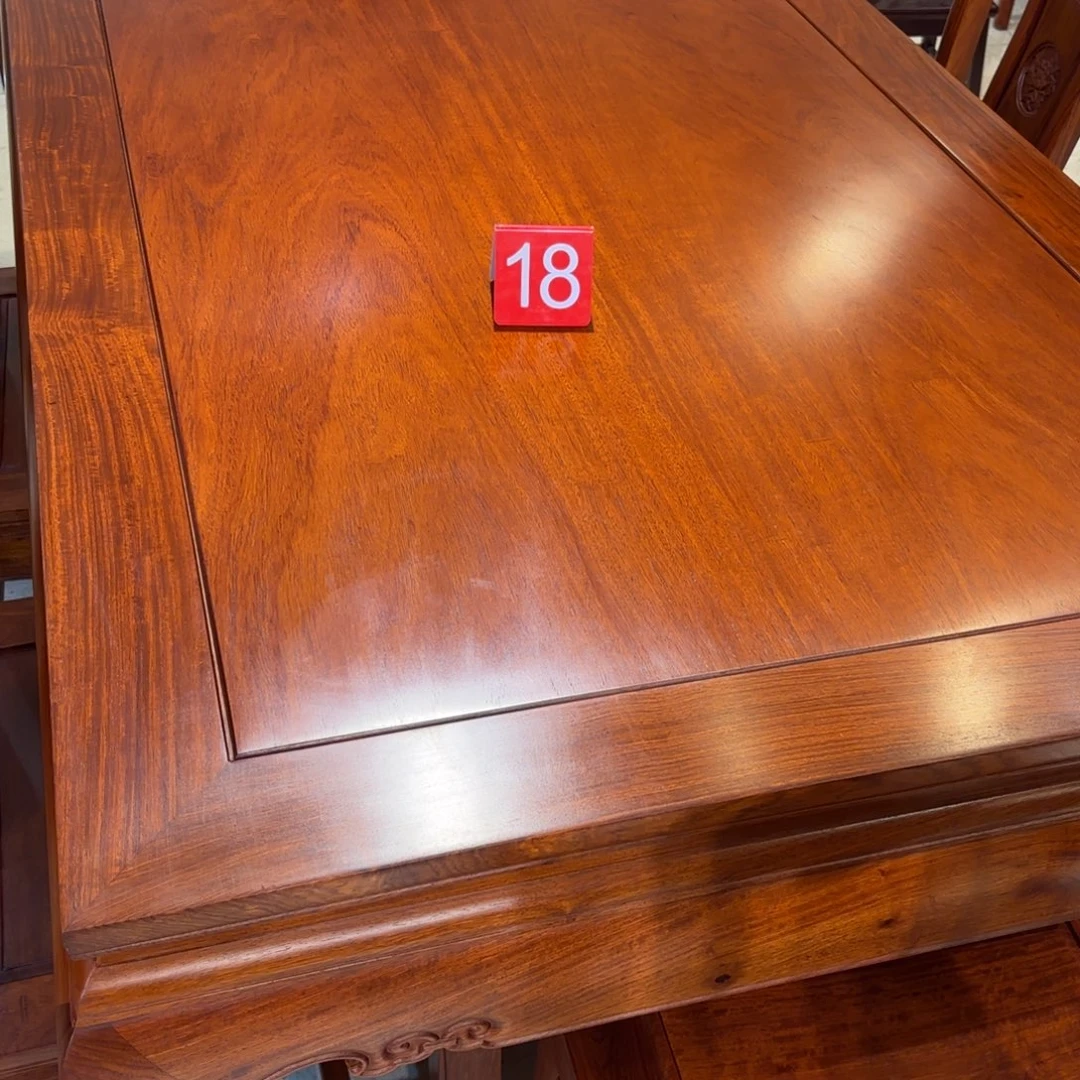 一***凡花梨木类柜类家具18号缅花大果紫檀餐桌一套