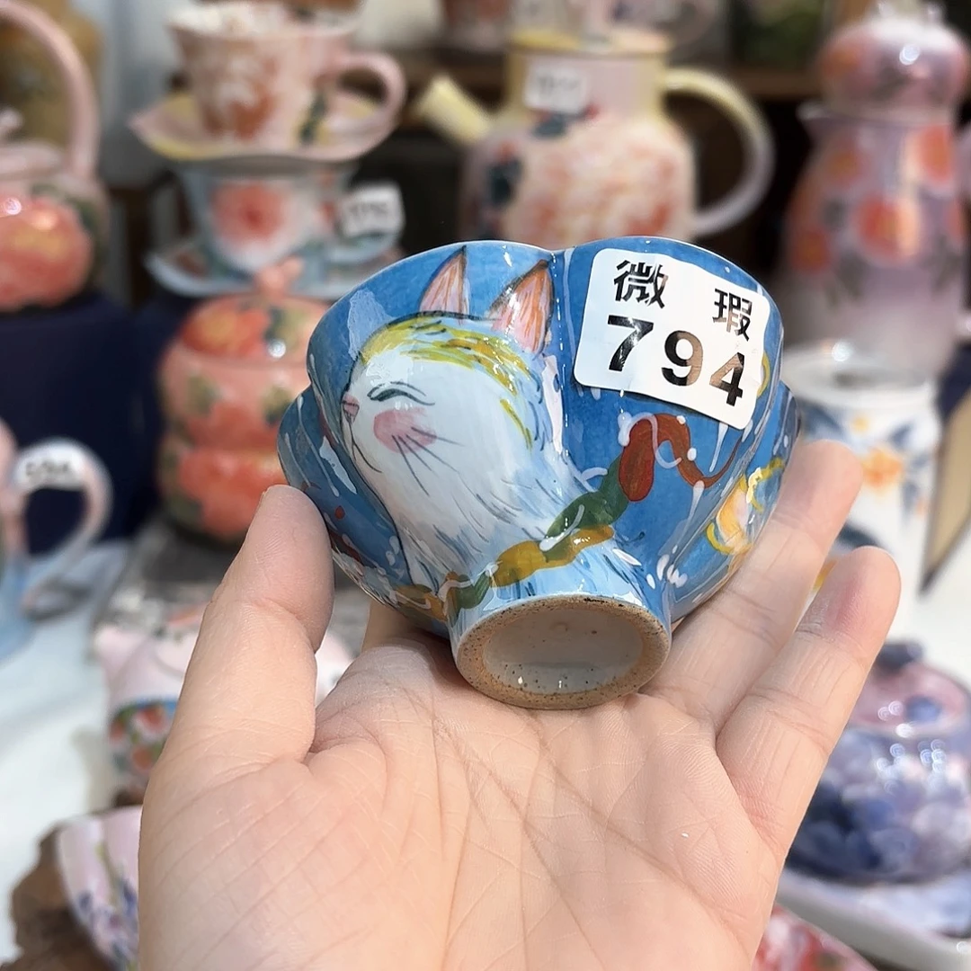 景德镇手绘高温釉下彩陶瓷茶具