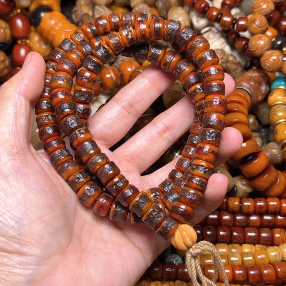 【闪购商品】牛骨手串/手链等*…牛骨红10×108颗素