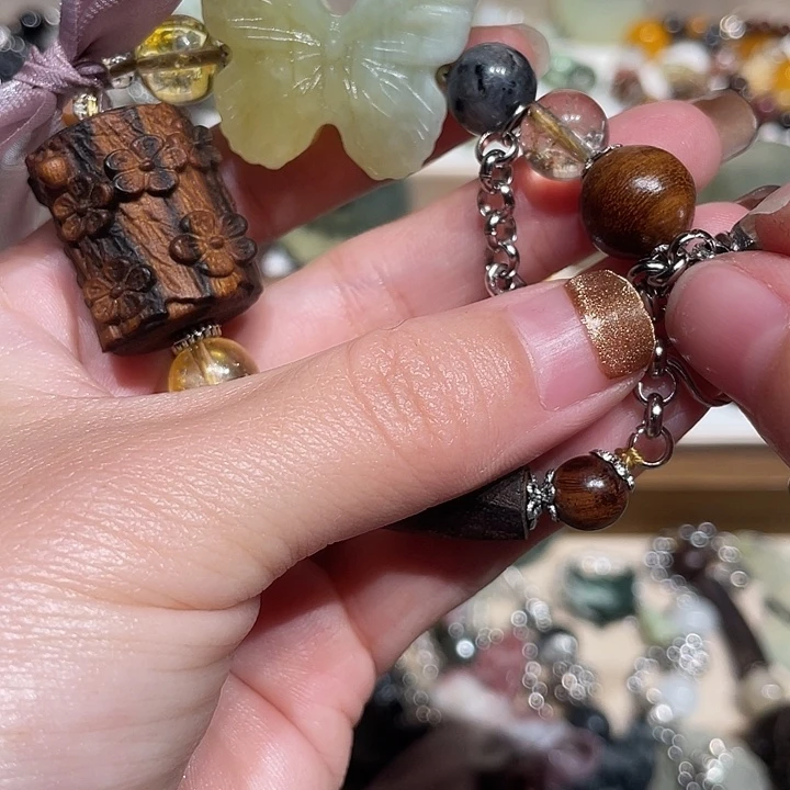 *****蛇纹石玉合金颈饰