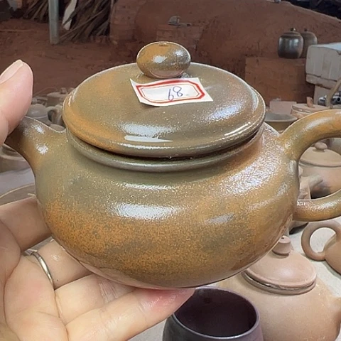 戬谷龙窑柴烧茶壶68