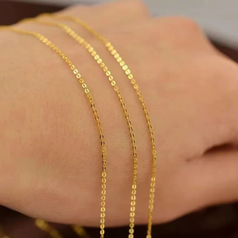 【新人福利】 O字链十字链 金色百搭素链