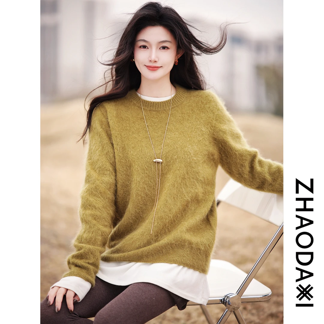 【赵大喜】拉毛羊绒毛衣 | 100cashmere/进口拉绒 显白