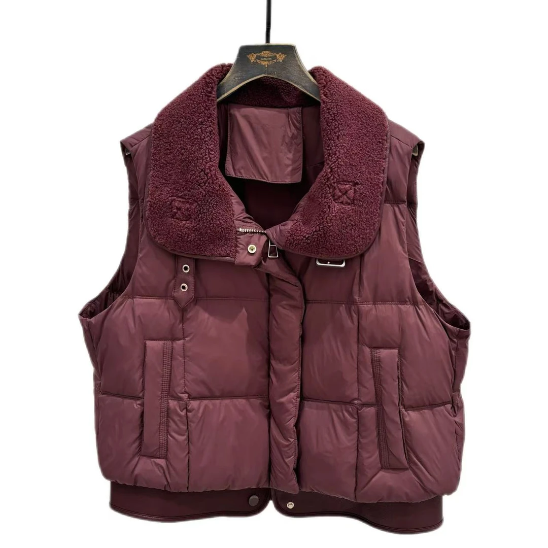 【浩浩】翻领拼皮马夹YTA041