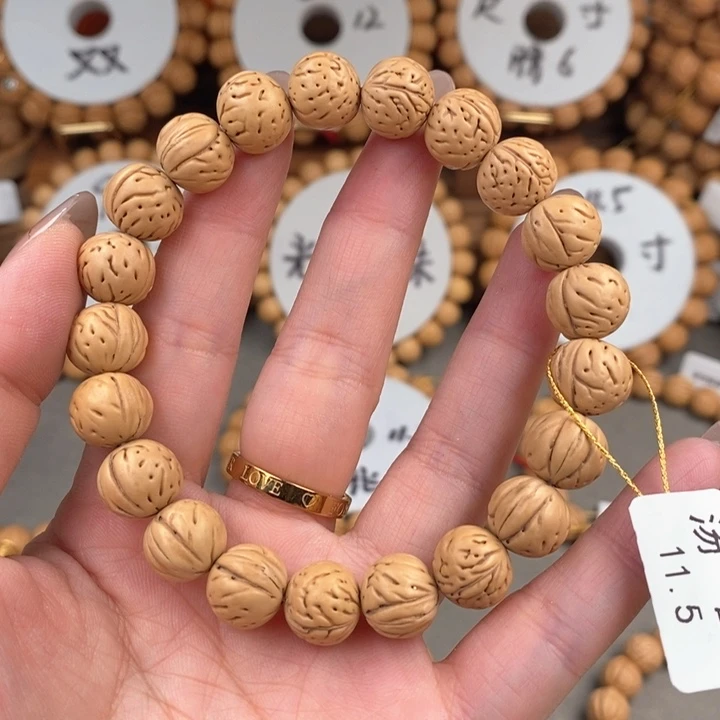 桃核手串快**安汤圆11.5抛光板误差0.5