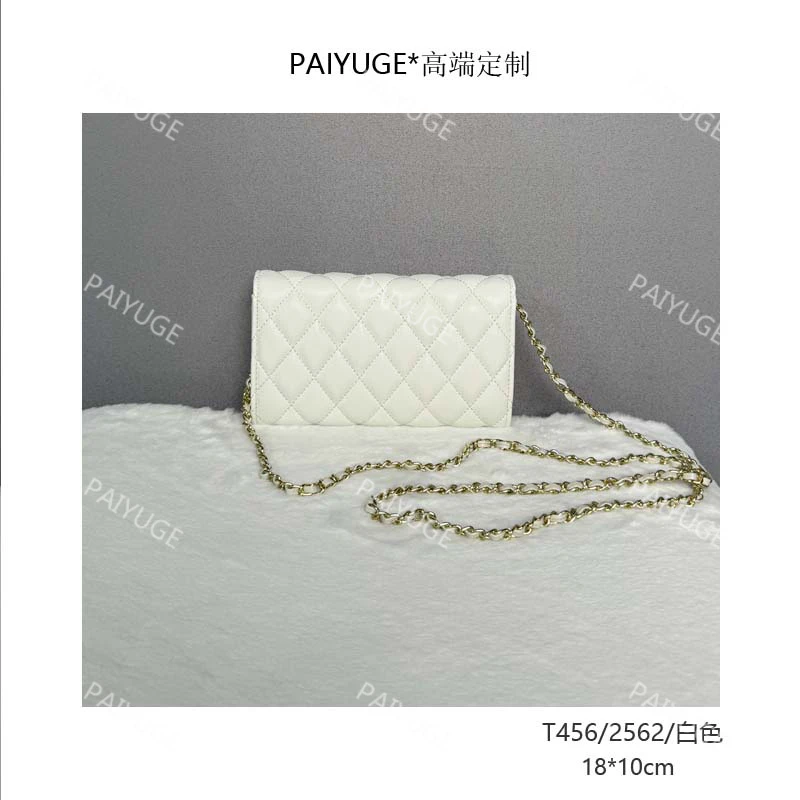 T456/2562/白色 Paiyuge高端订制手工时尚钱包卡包证件包482