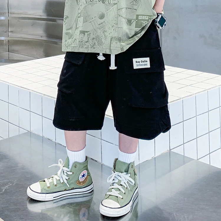 男童裤子夏季薄款儿童装工装短裤外穿2025大童男孩夏装休闲五分裤