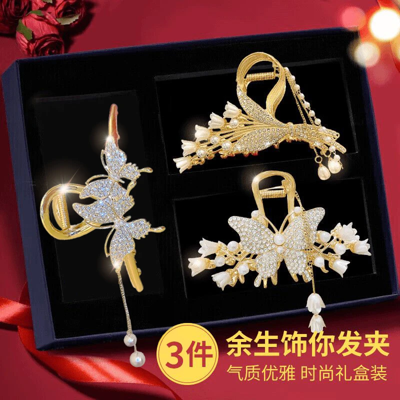 发夹女款2025新款网红爆款夹子抓夹发卡生日圣诞节礼物送女朋友